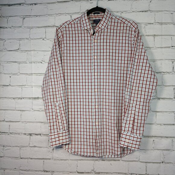 J. CREW FLEX FIT WRINKLE FREE LONG SLEEVE BUTTON DOWN MENS PLAID SHIRT MEDIUM - Picture 1 of 7